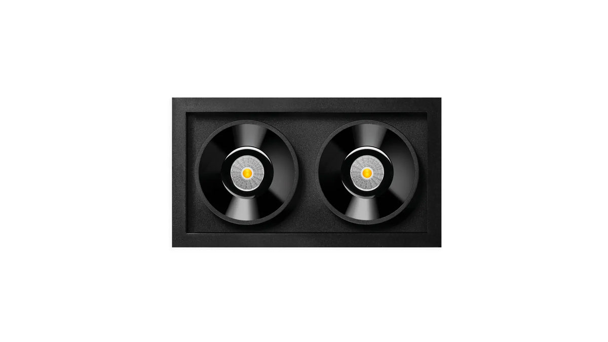 Black Foster S Recessed 2 Flood Dim PH.CUT 3000K Spots encastrés