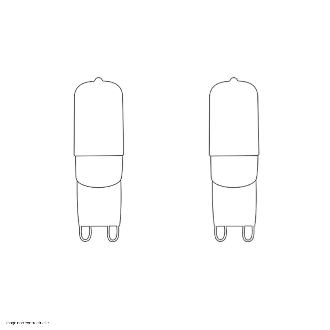 2 x Ampoules G9 3W LED