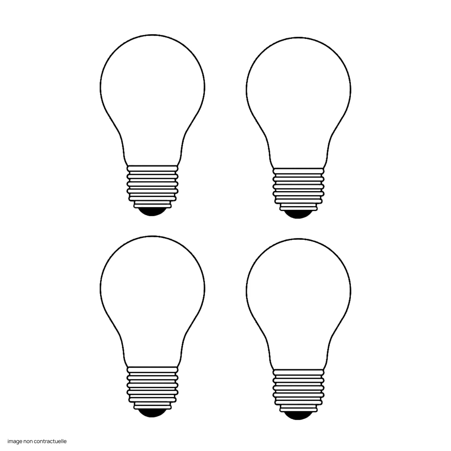 4 x Ampoule E27 8,5W LED