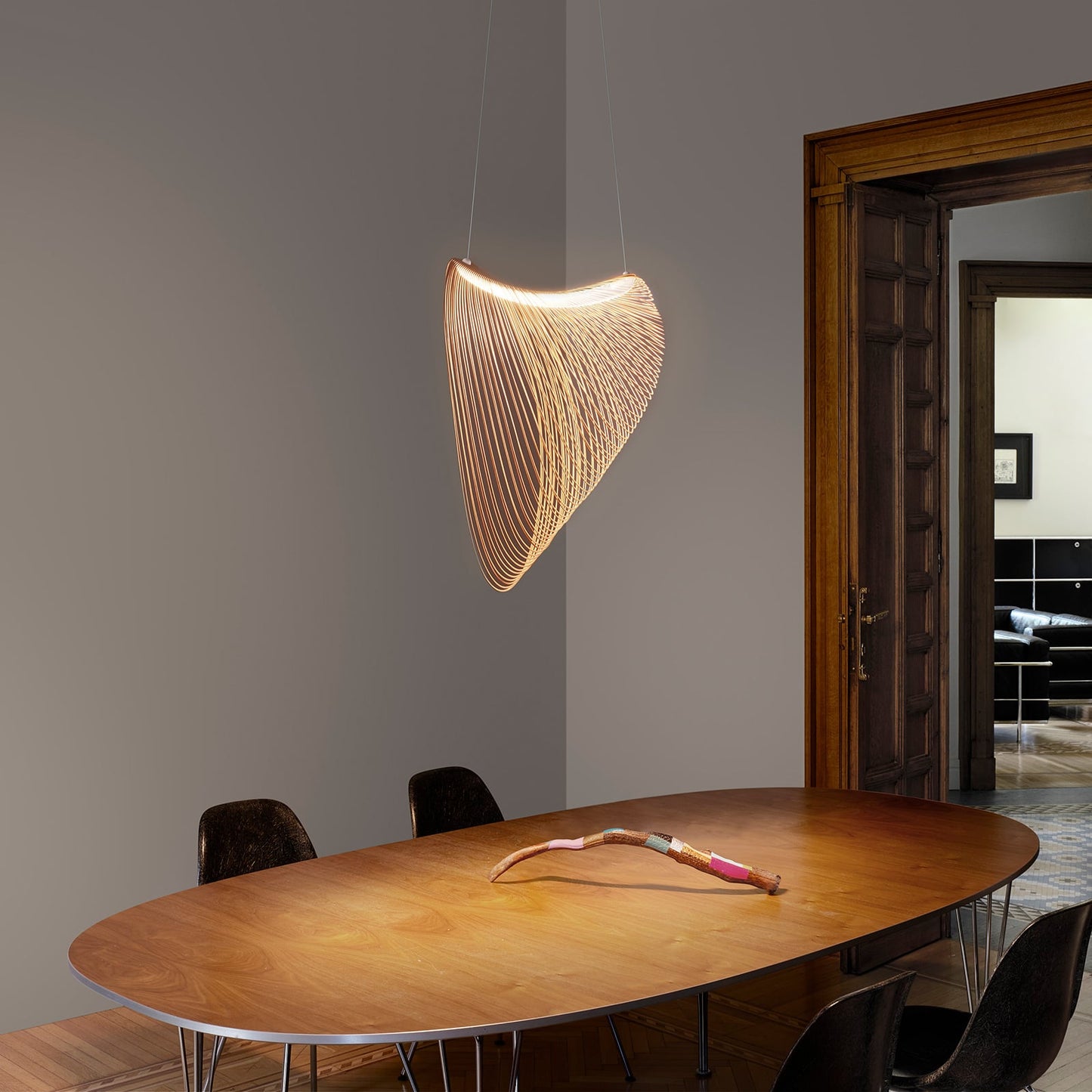 Illan Suspensions LED Bois clair Ø60cm