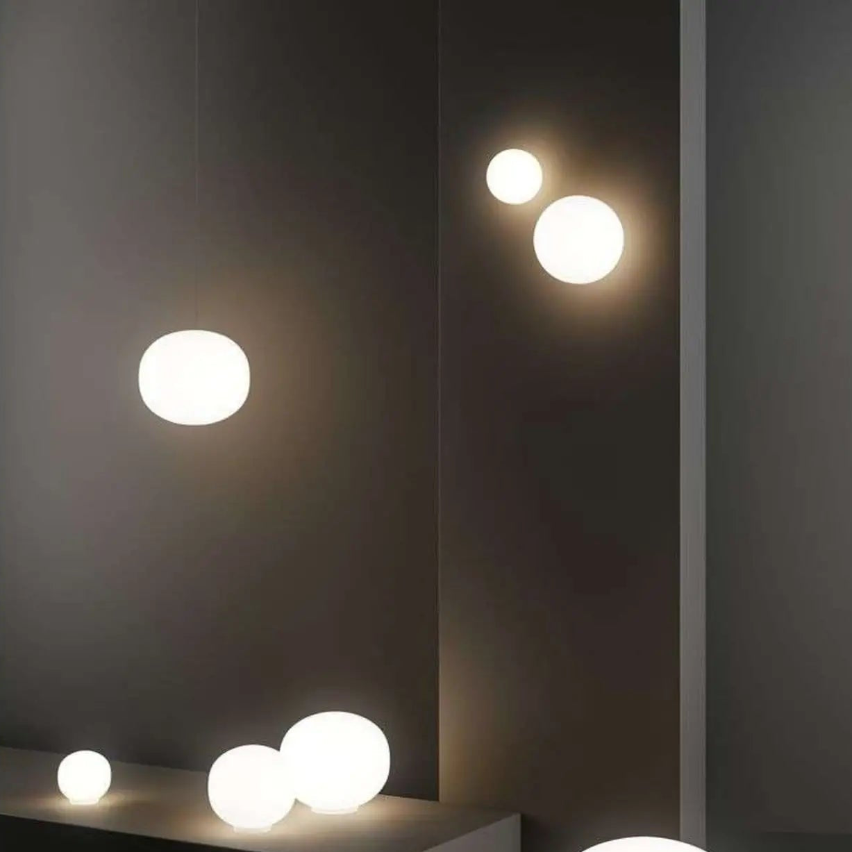 Plafonnier Volum Ø.22cm Appliques Blanc brillant