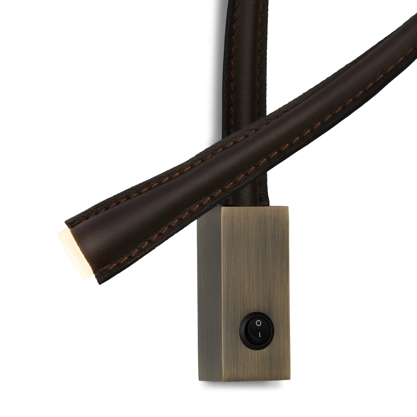 Flexiled 90cm Cuir base Bronze avec interrupteur Appliques LED