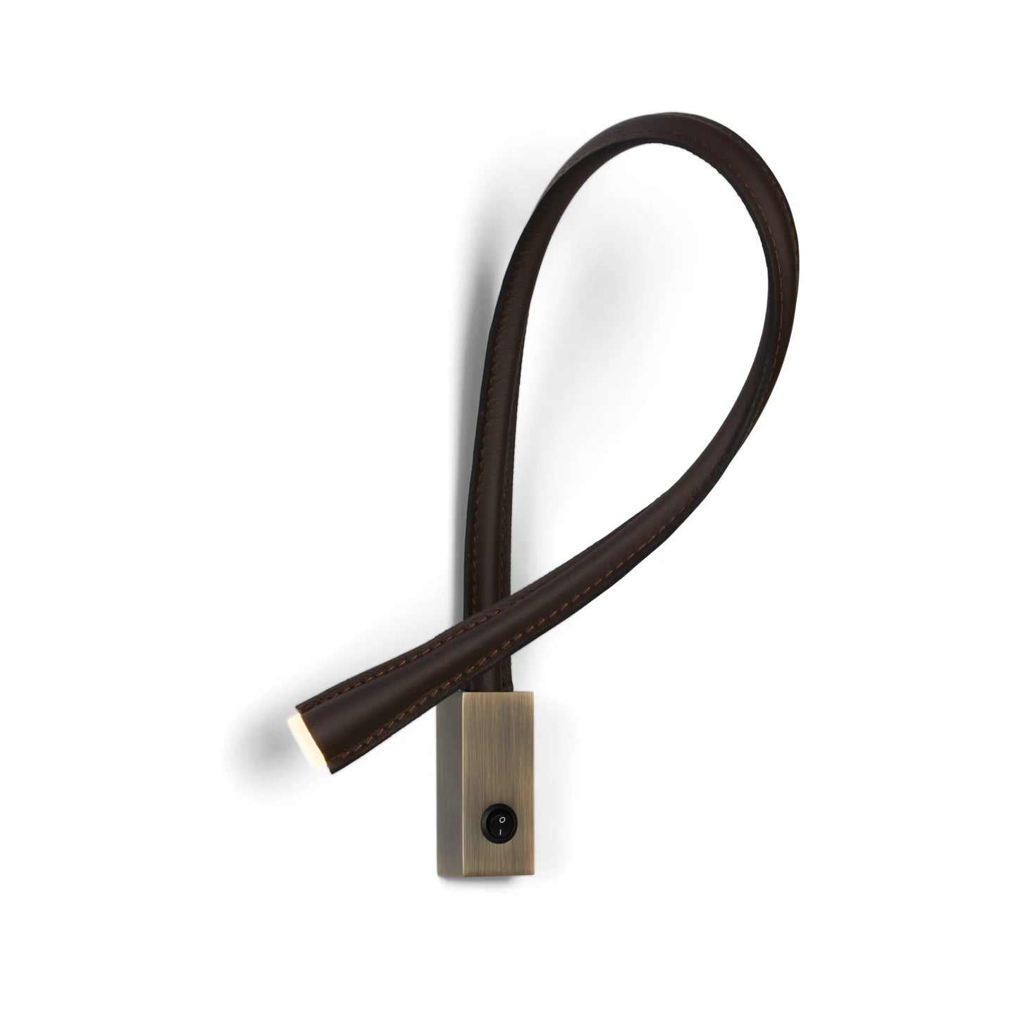 Flexiled 90cm Cuir base Bronze avec interrupteur Appliques LED