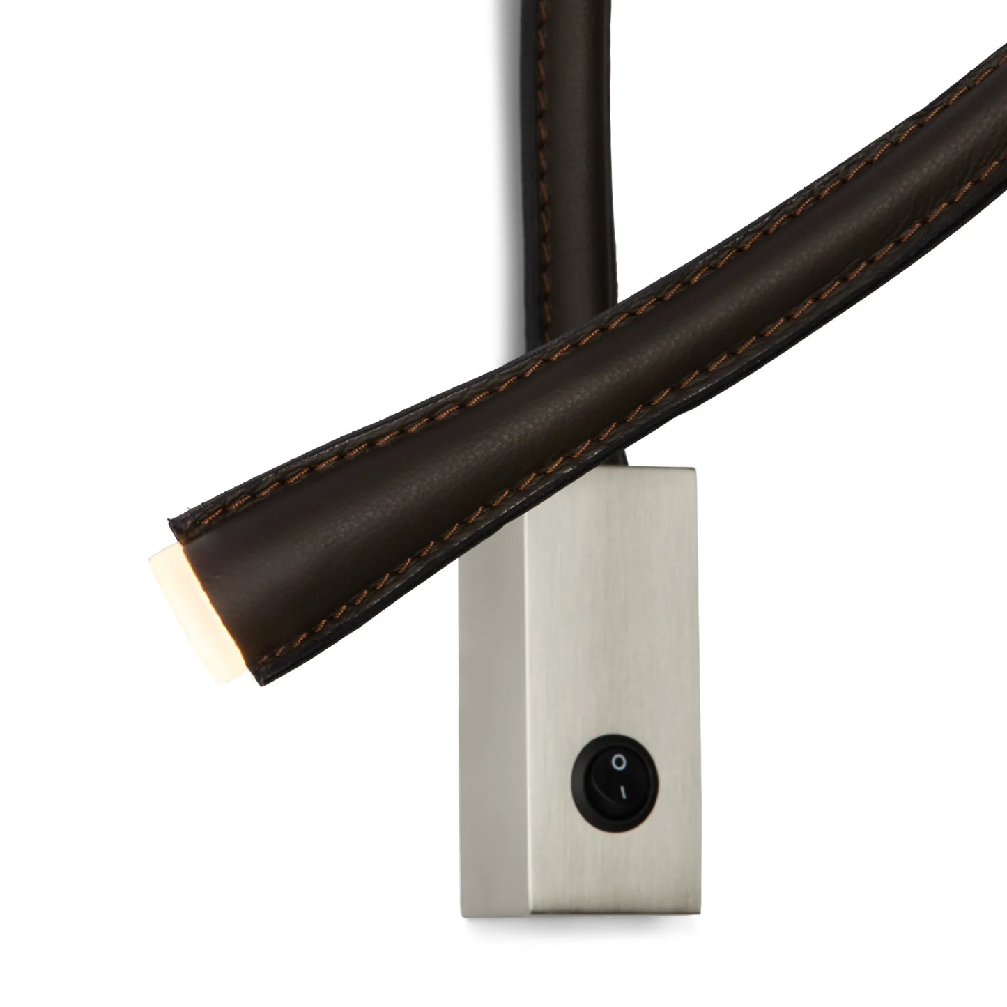 Flexiled 90cm Cuir base Nickel avec interrupteur Appliques LED