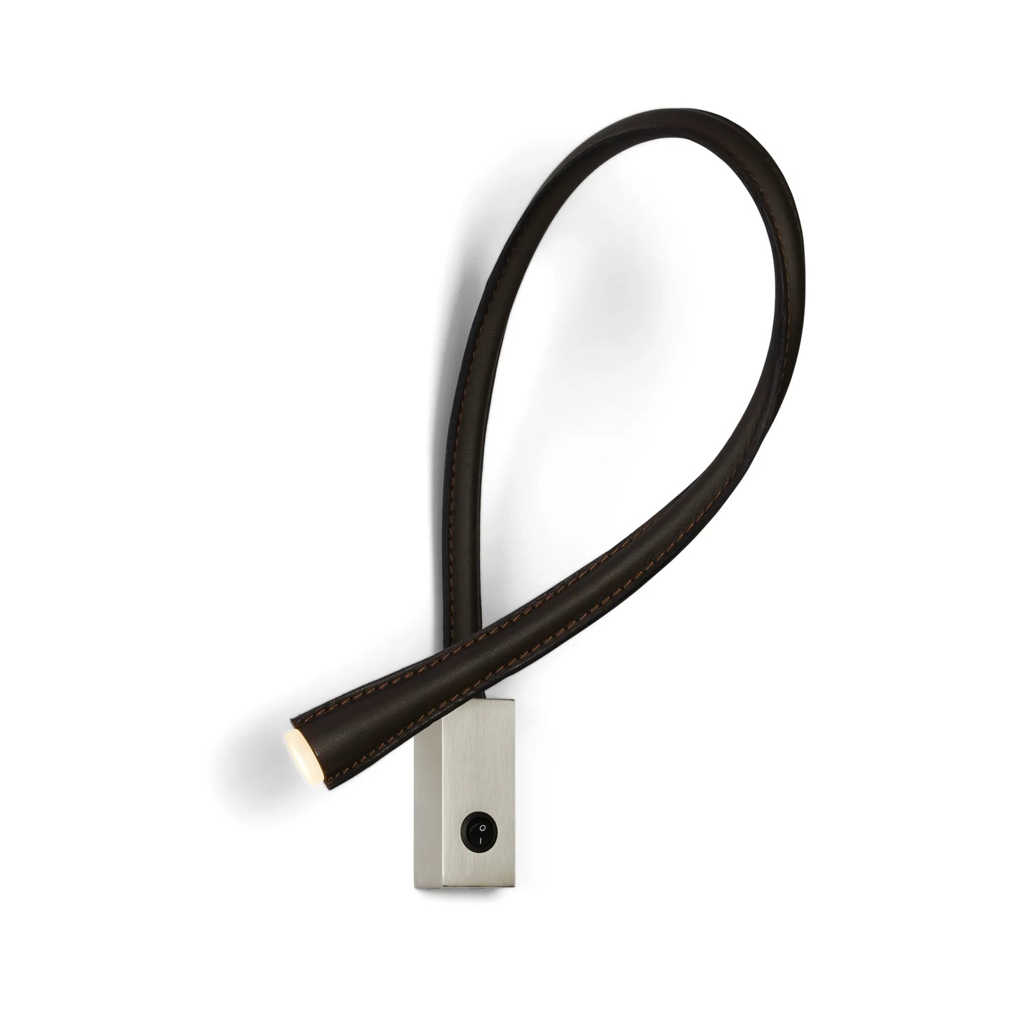 Flexiled 90cm Cuir base Nickel avec interrupteur Appliques LED