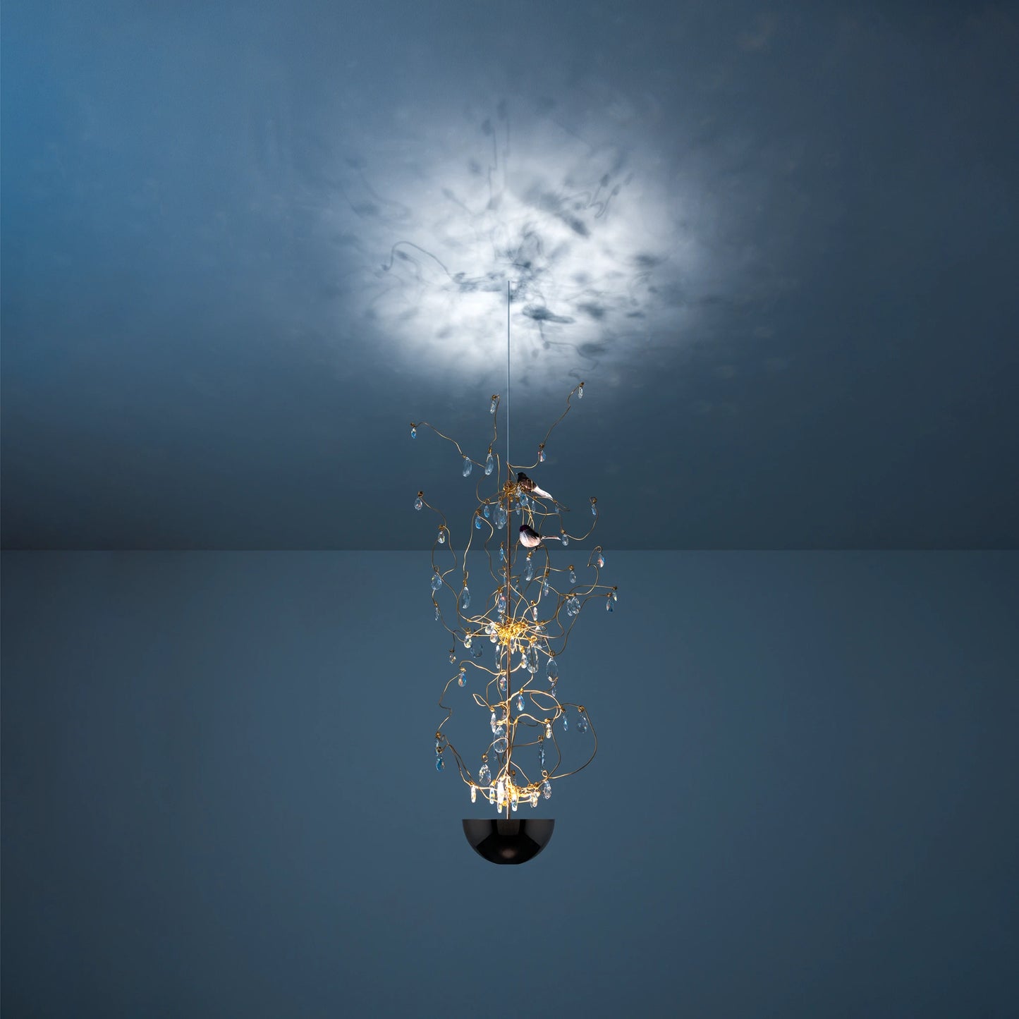 Louis XIV Suspensions LED Or poli