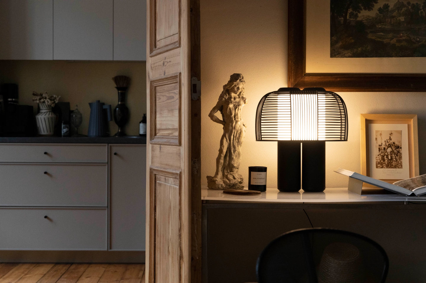 Yasuke LED Noir Lampes de table