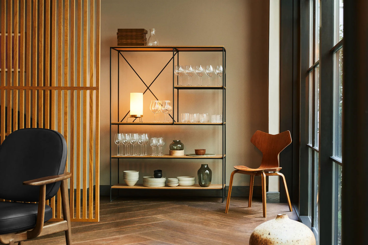 Bibliothèque Planner Large Chêne-Noir