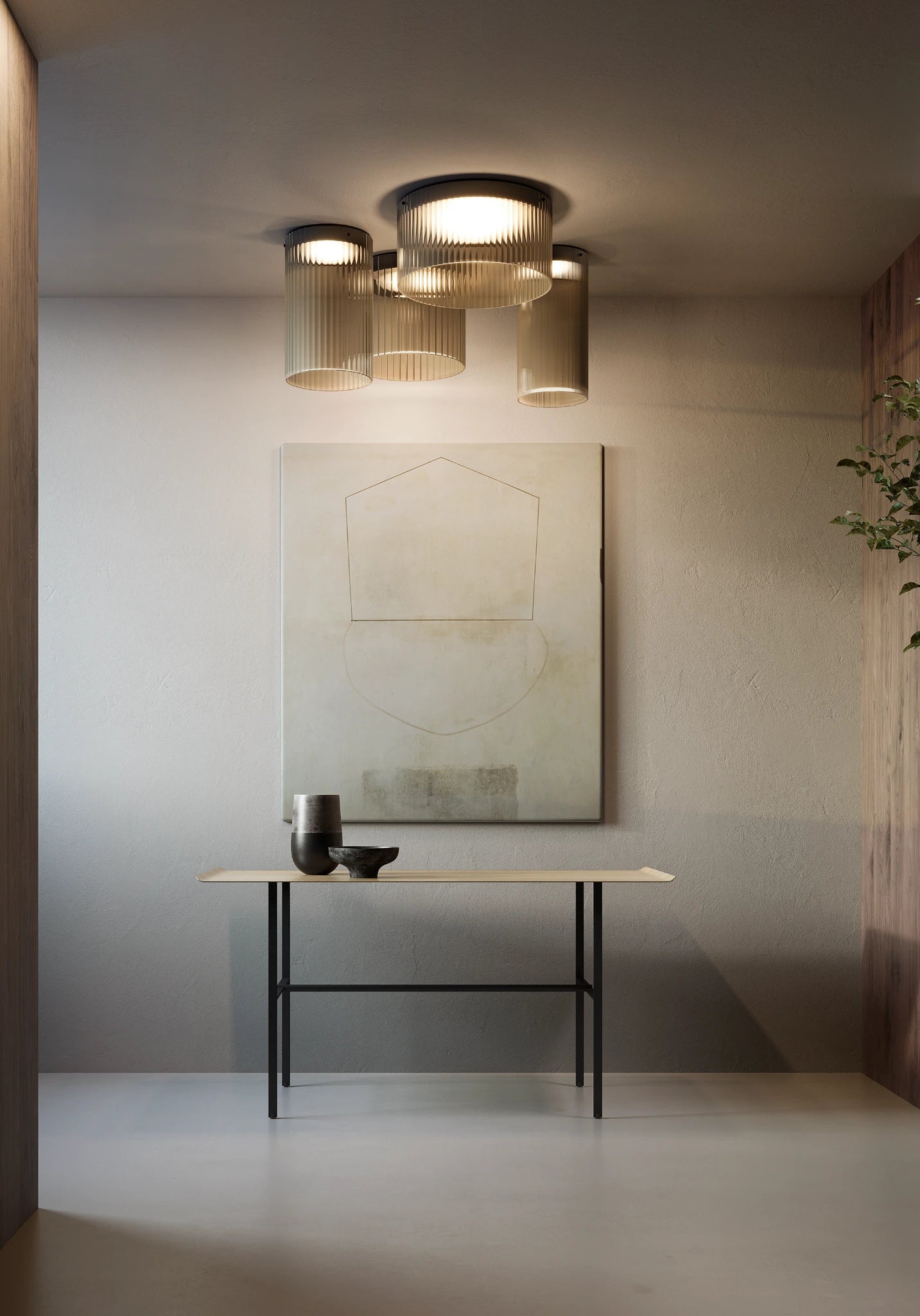 Giass 30 Plafonniers gris fumé composition