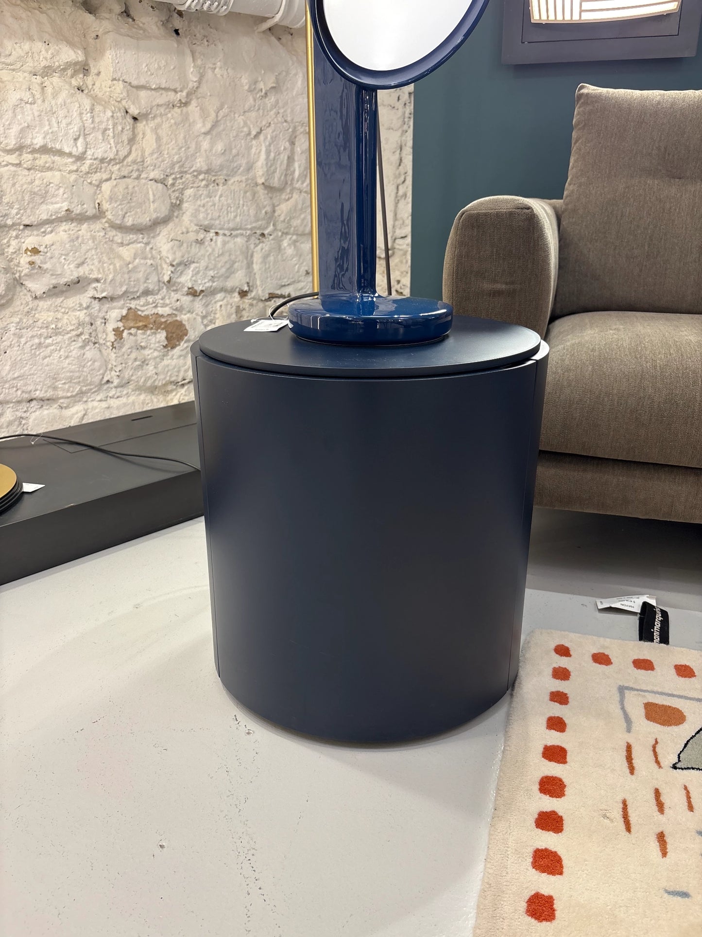Top Table de Chevet - Porte Gauche Bleu Outlet