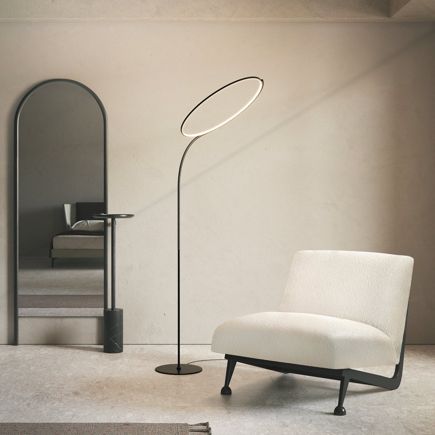 Poise LP Lampadaires LED Noir