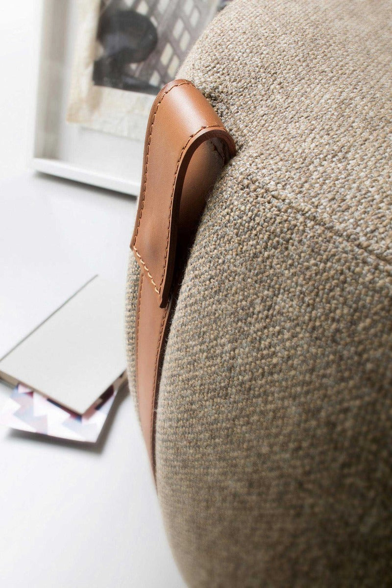 Pouf Notch Ø85cm Regolo TDBA120-Cuir top PT0014