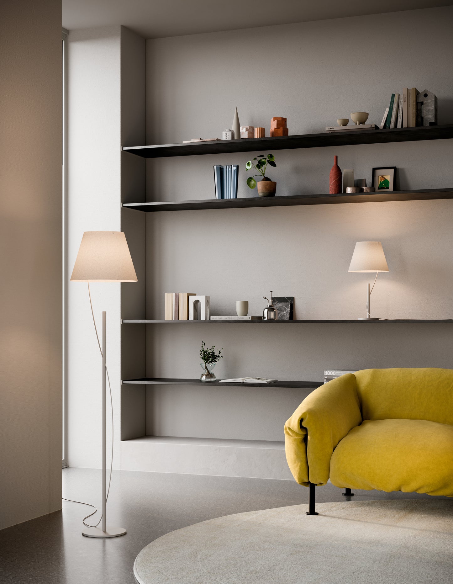 Hover Lampadaires LED Blanc mat