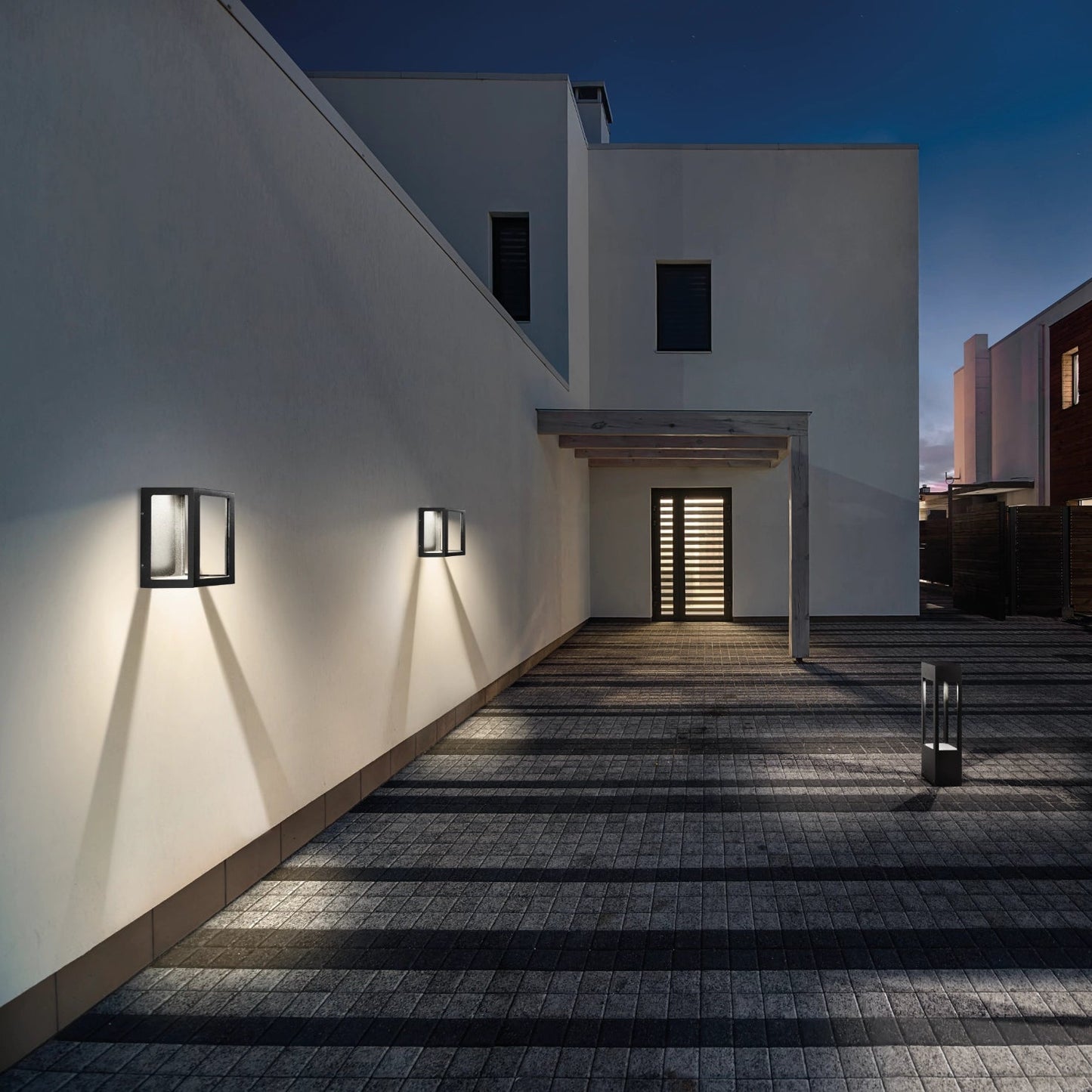 Lantern W2 Appliques Outdoor LED Noir