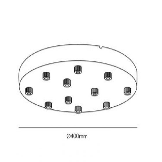 Platine ronde pour 11 suspensions Accessoires