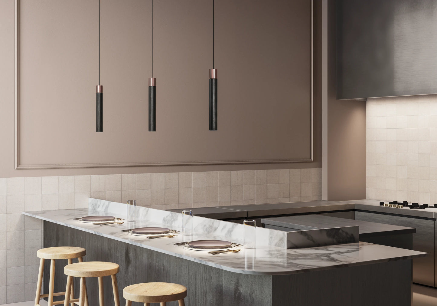 Minimal Suspensions Cuivre ambiance