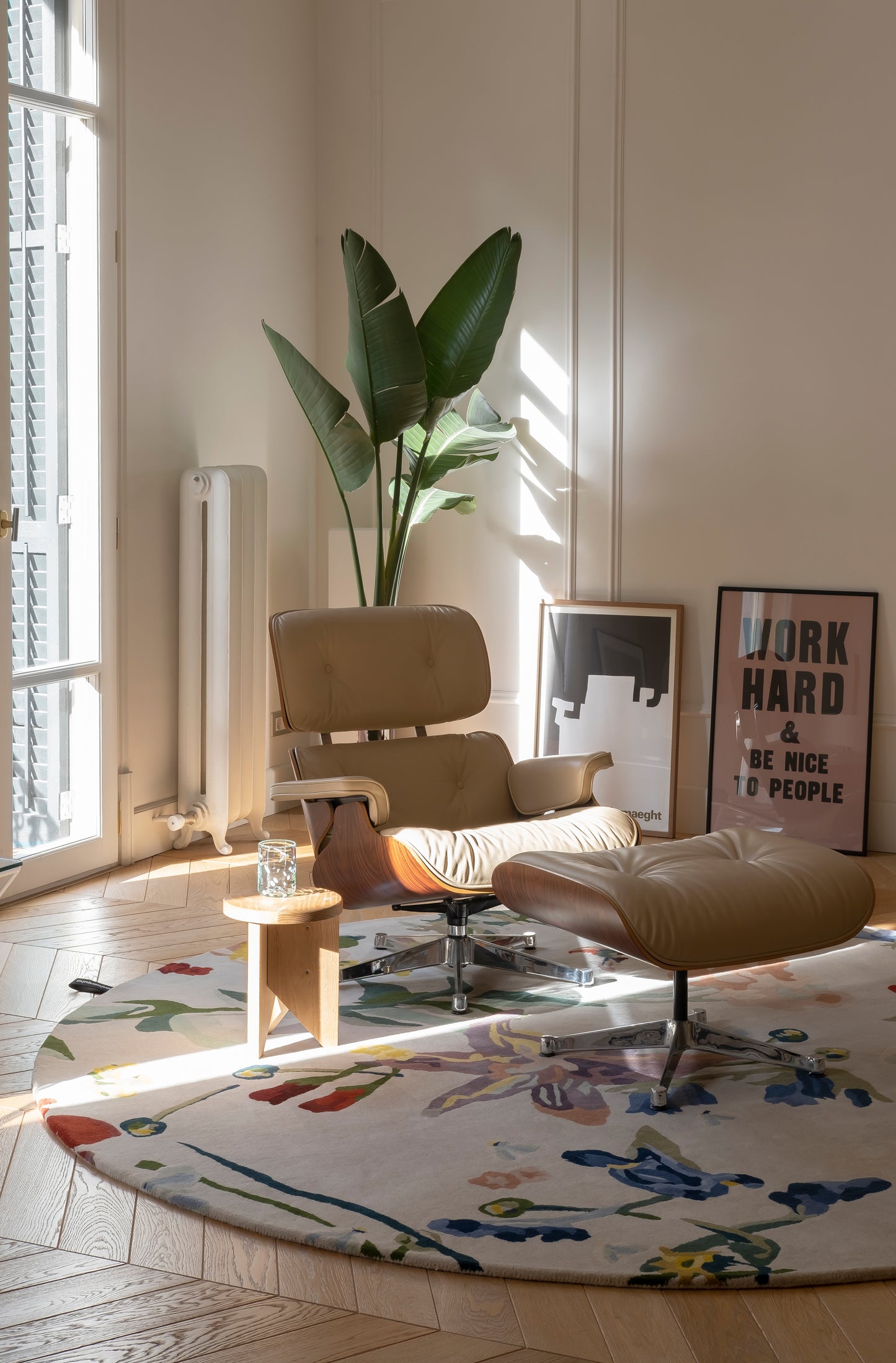 Flora Promenade Ø250cm Tapis Multicolore