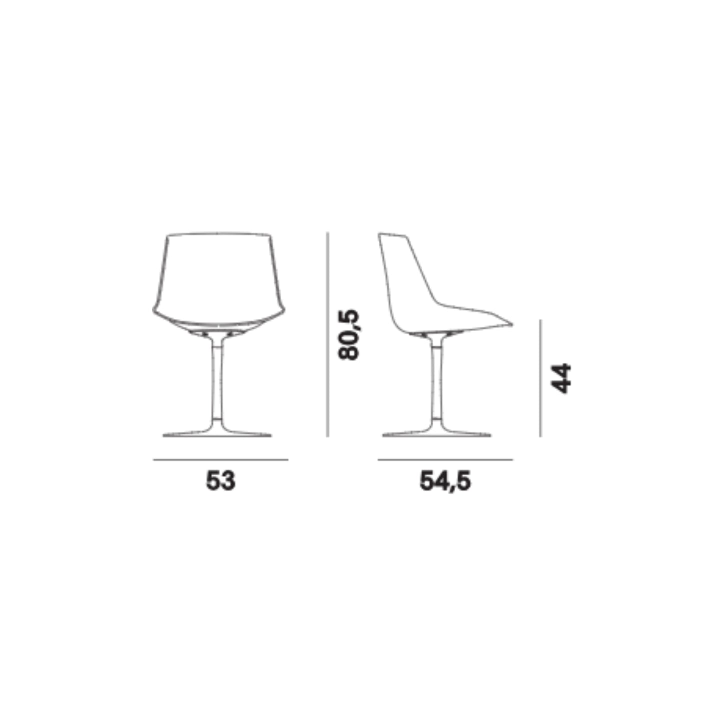 Lot de 2 Flow Chaise Jaune Outlet