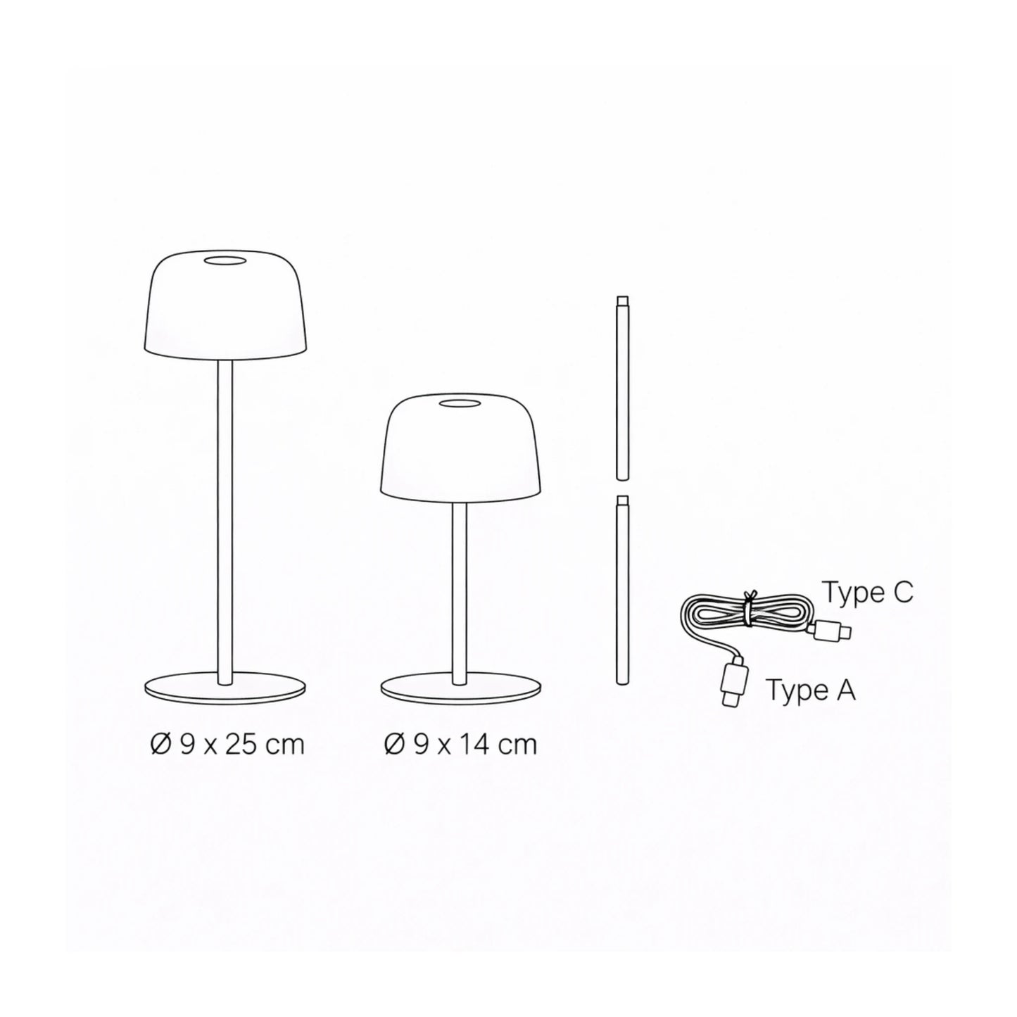 1+1 Lampe sans fil LED
