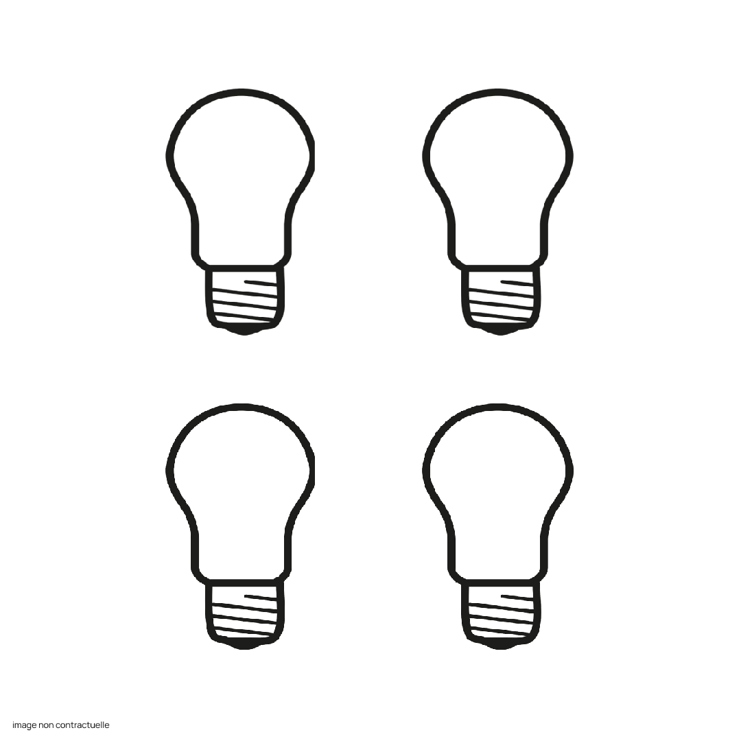 4 x Ampoule Sphérique E14 4W LED