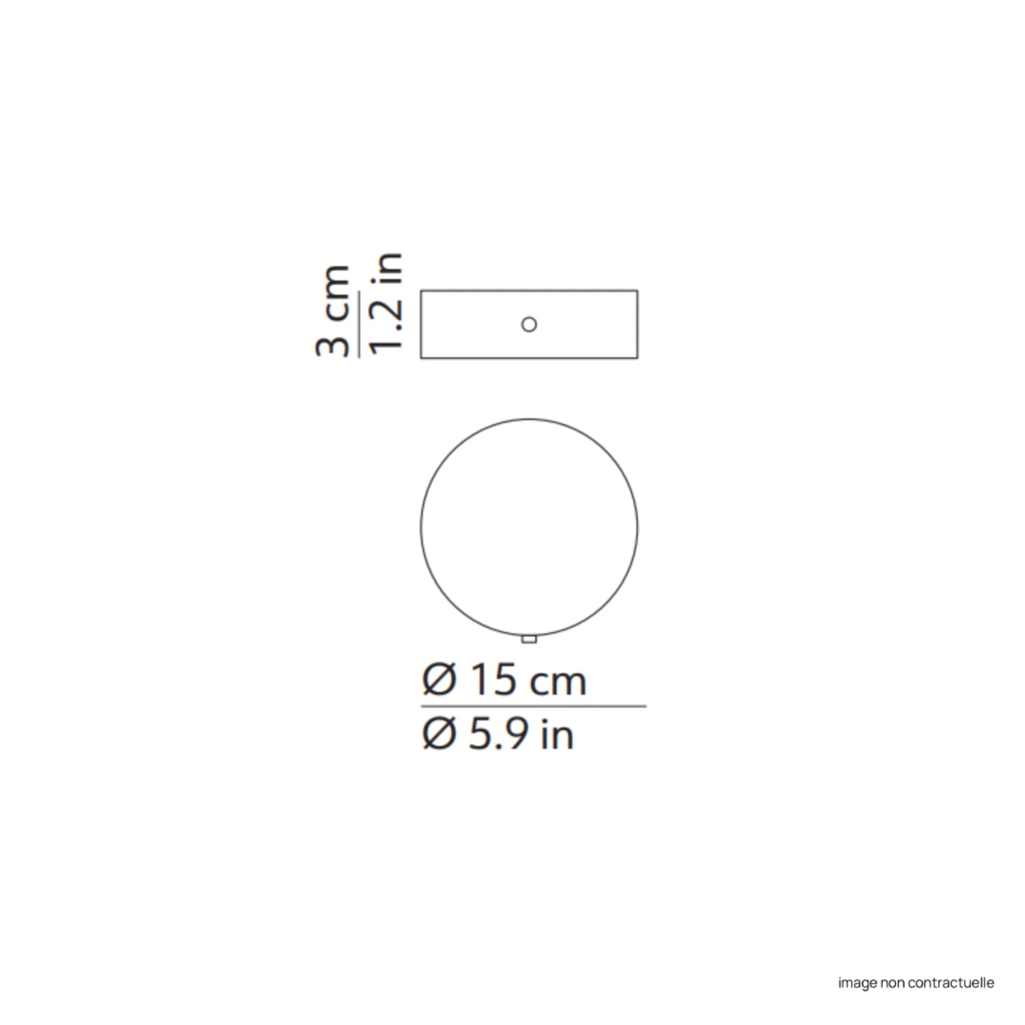 Platine Noir (sans driver) pour Applique Azou