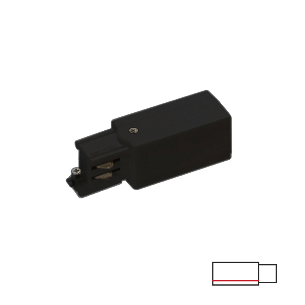 3-PHASE TRACK CONNECTOR - BLACK RIGHT Accessoires