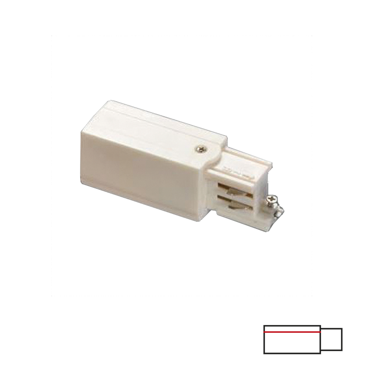 3-PHASE TRACK CONNECTOR - WHITE LEFT Accessoires