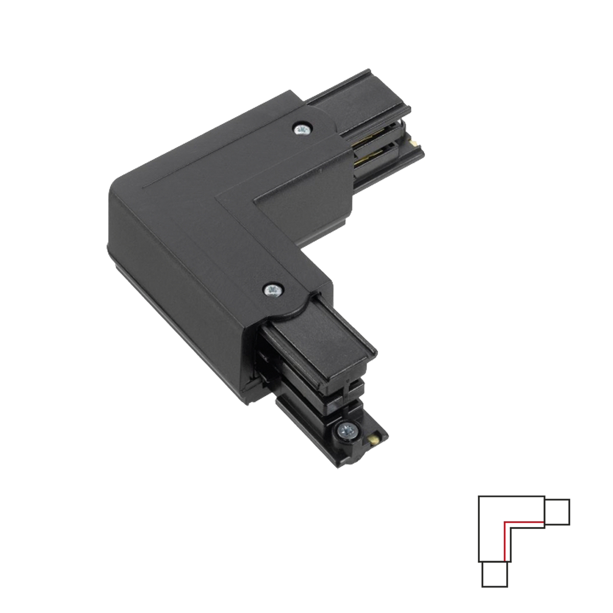 3-PHASE TRACK L JOINT - BLACK RIGHT Accessoires