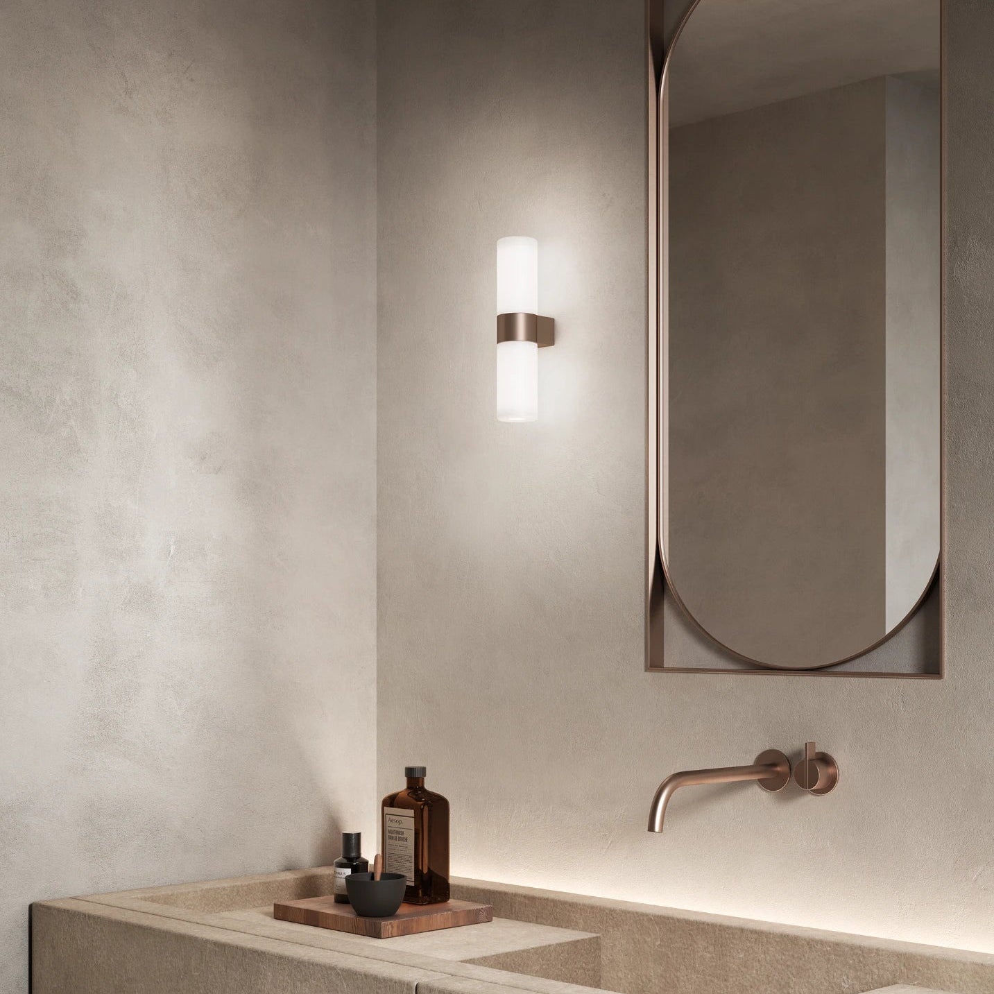 Pastilla Appliques laiton ambiance salle de bain