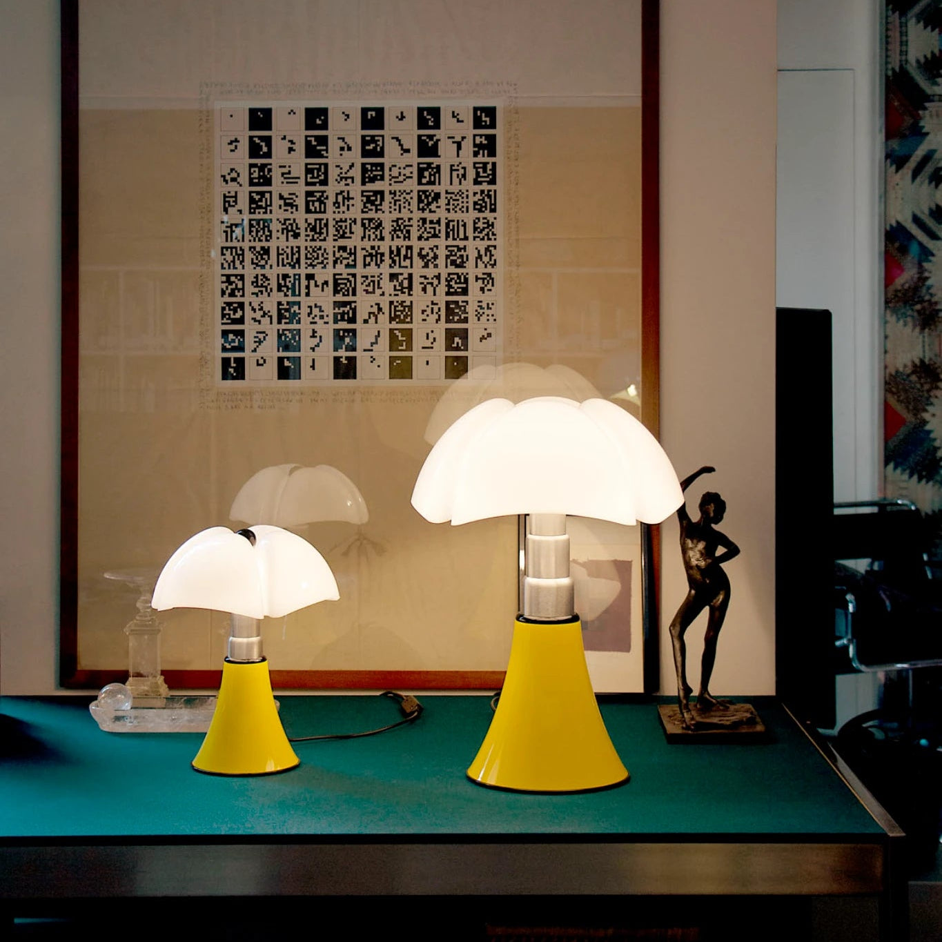 Pipistrello POP Lampes de table Jaune ambiance 4