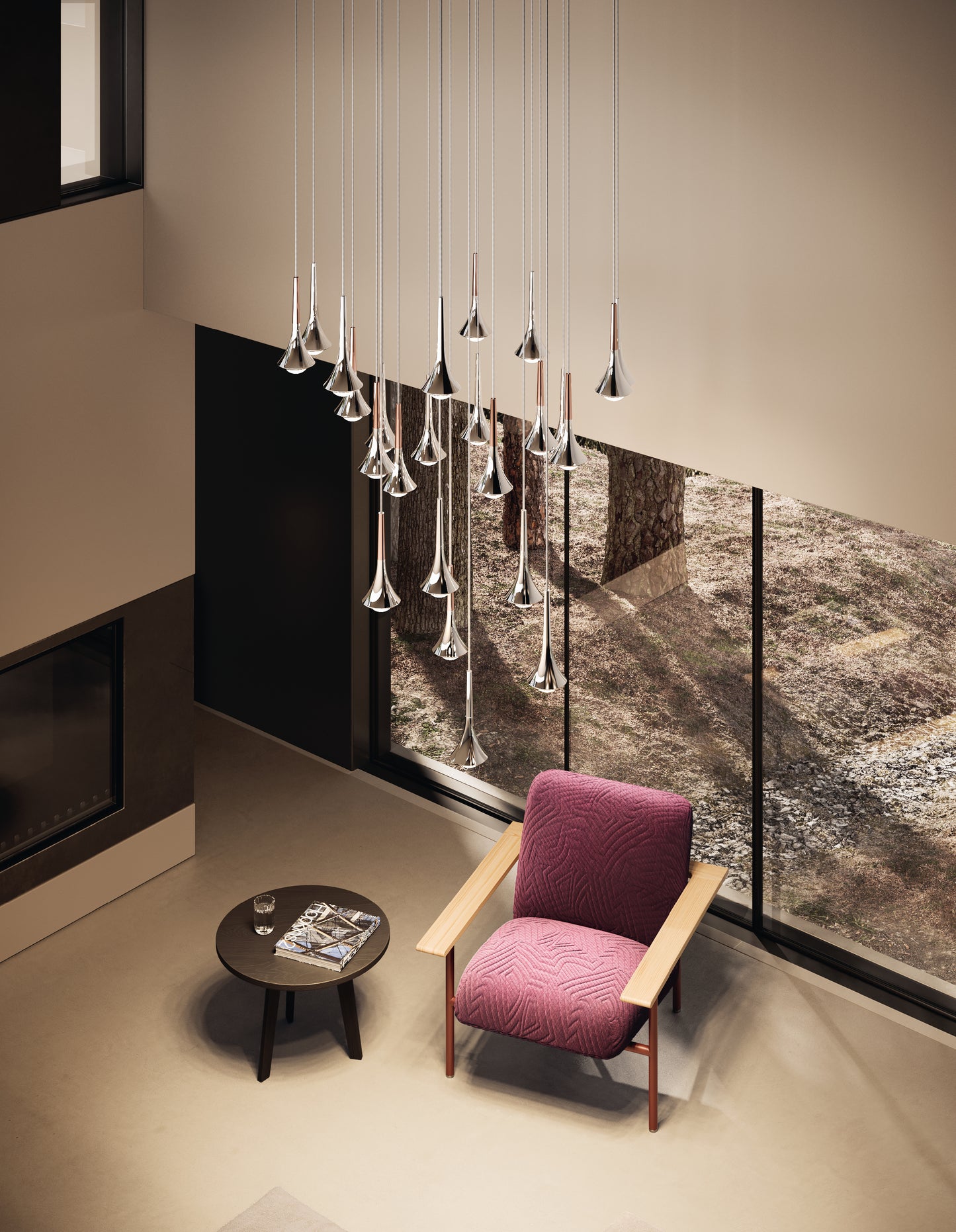 Rain Suspensions LED Chrome