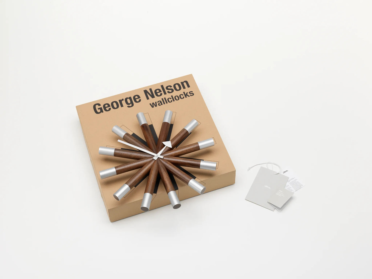 Horloge Wheel Bois foncé