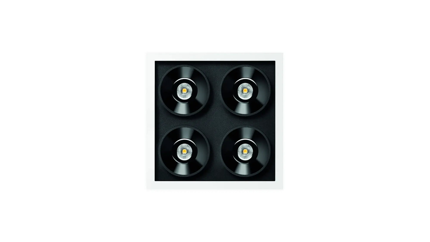 Black Foster Rec 2X2 Spot 3000K Spots encastrés