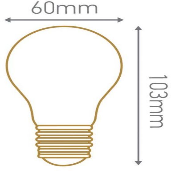 LED Calotte dorée 6W E27 dimmable 630 lumen 2700K E27