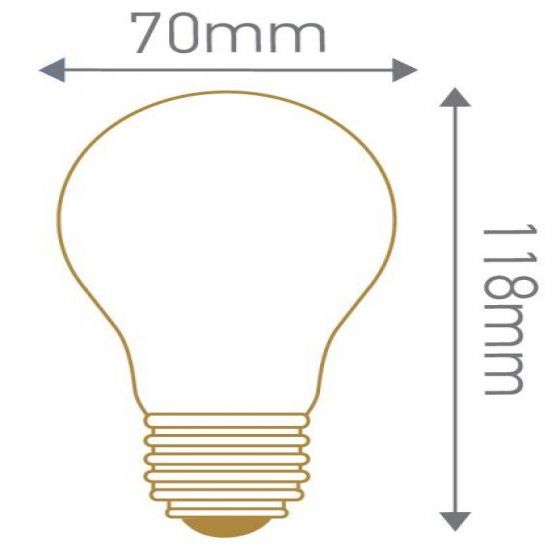 LED 8W E27 satinée dimmable 1000 lumen 2700K Standard