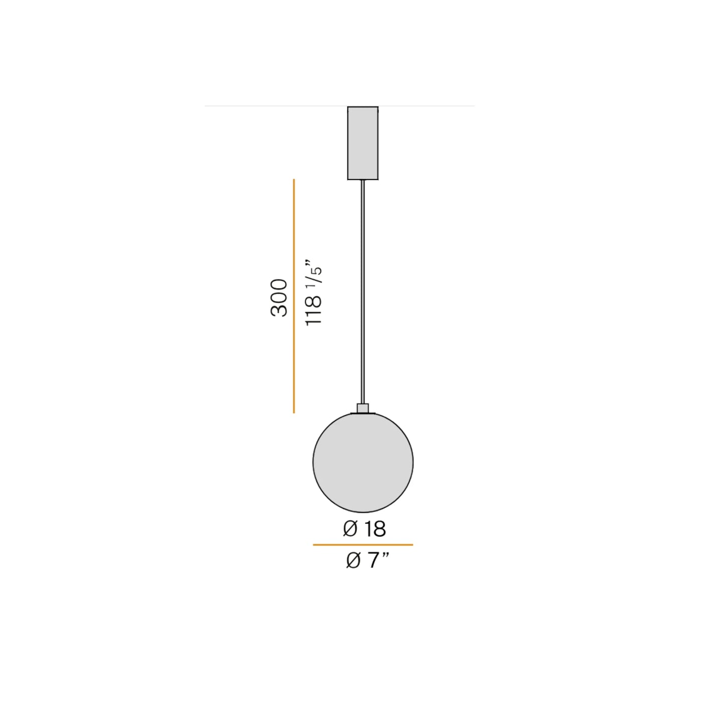 Murané 18cm Suspensions simples