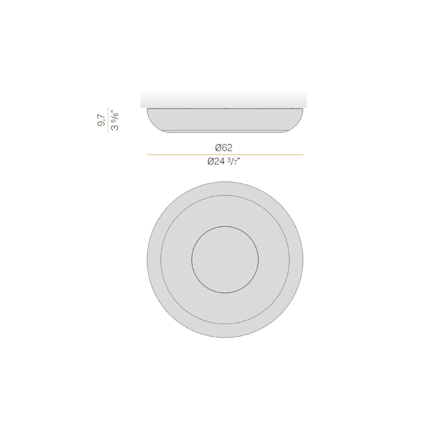 Superbold 62cm Appliques Plafonniers