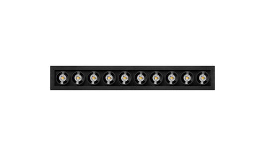 Black Foster Micro Recessed 10 Dim Push 2700K Spots encastrés