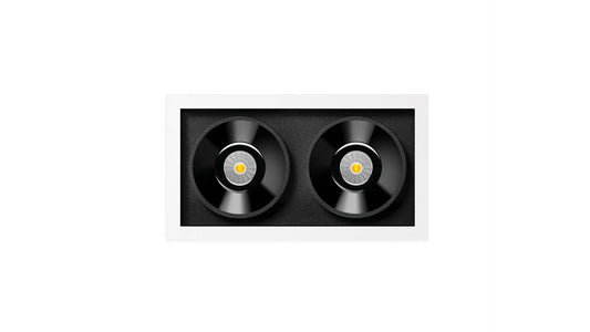 Black Foster S Recessed 2 Spot Dim PH.CUT 3000K Spots encastrés