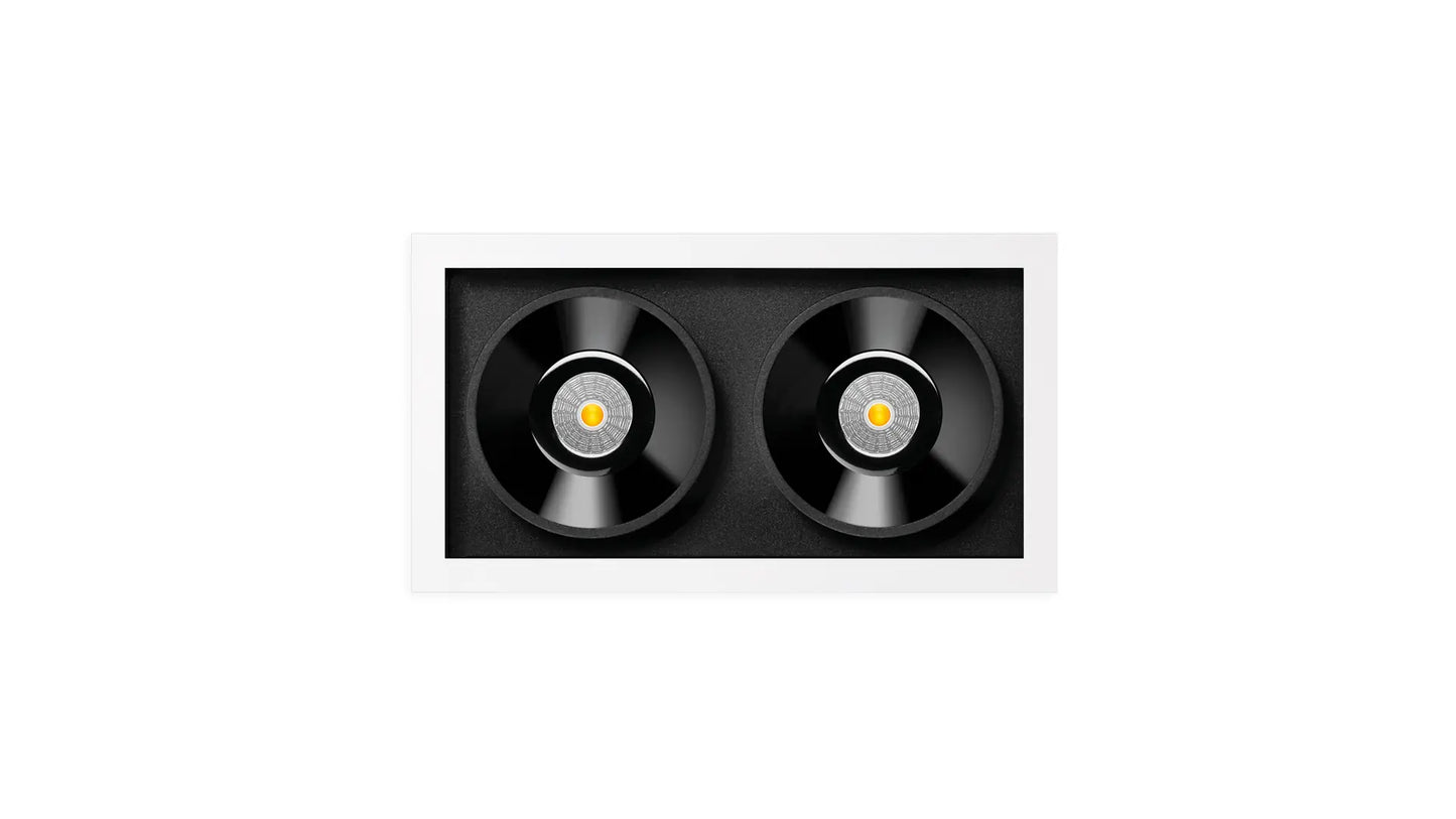 Black Foster S Recessed 2 Flood Dim PH.CUT 3000K Spots encastrés