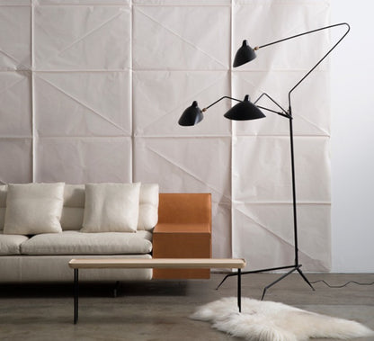 Lampadaire 3 bras Noir