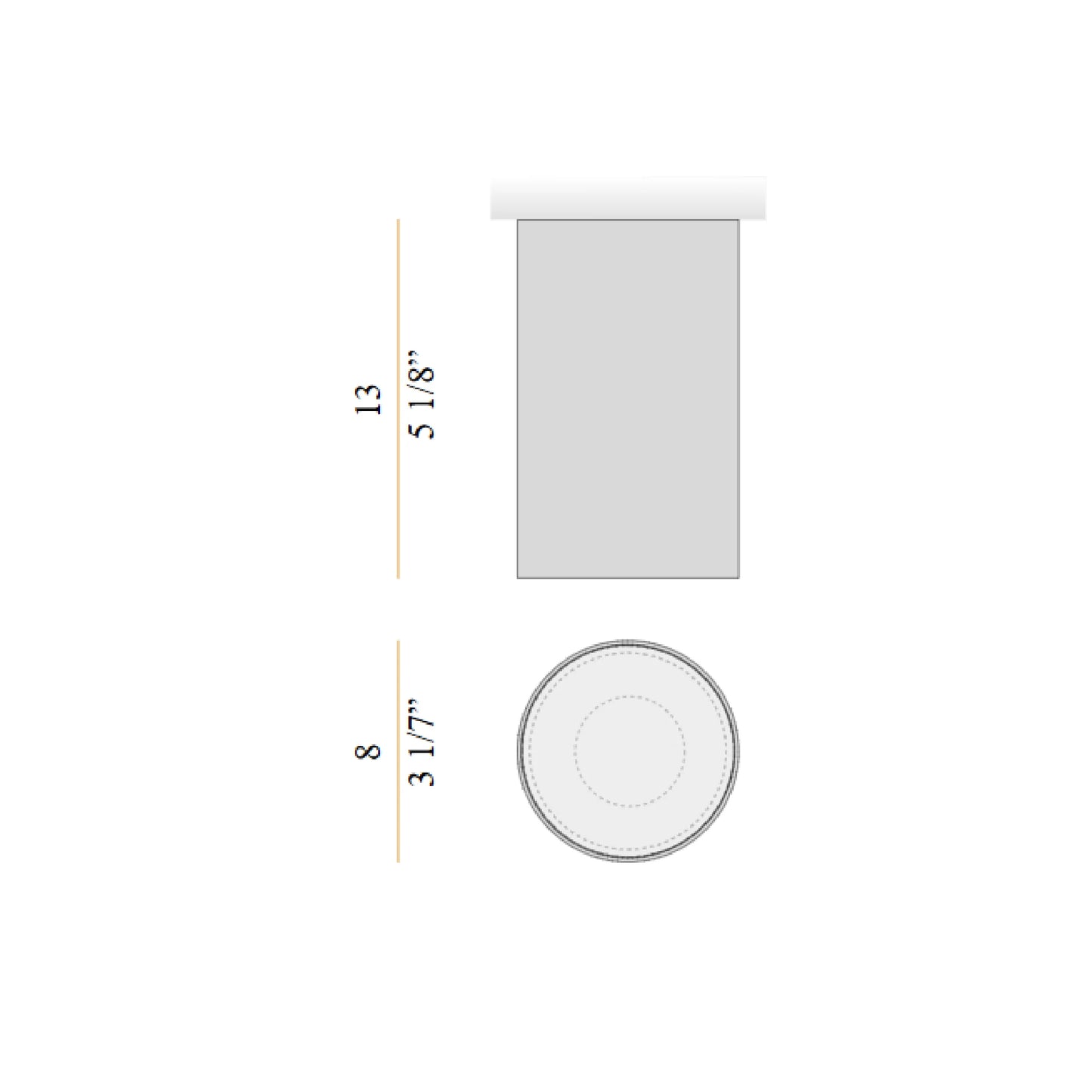 432 Ways 8cm Plafonniers Phase cut