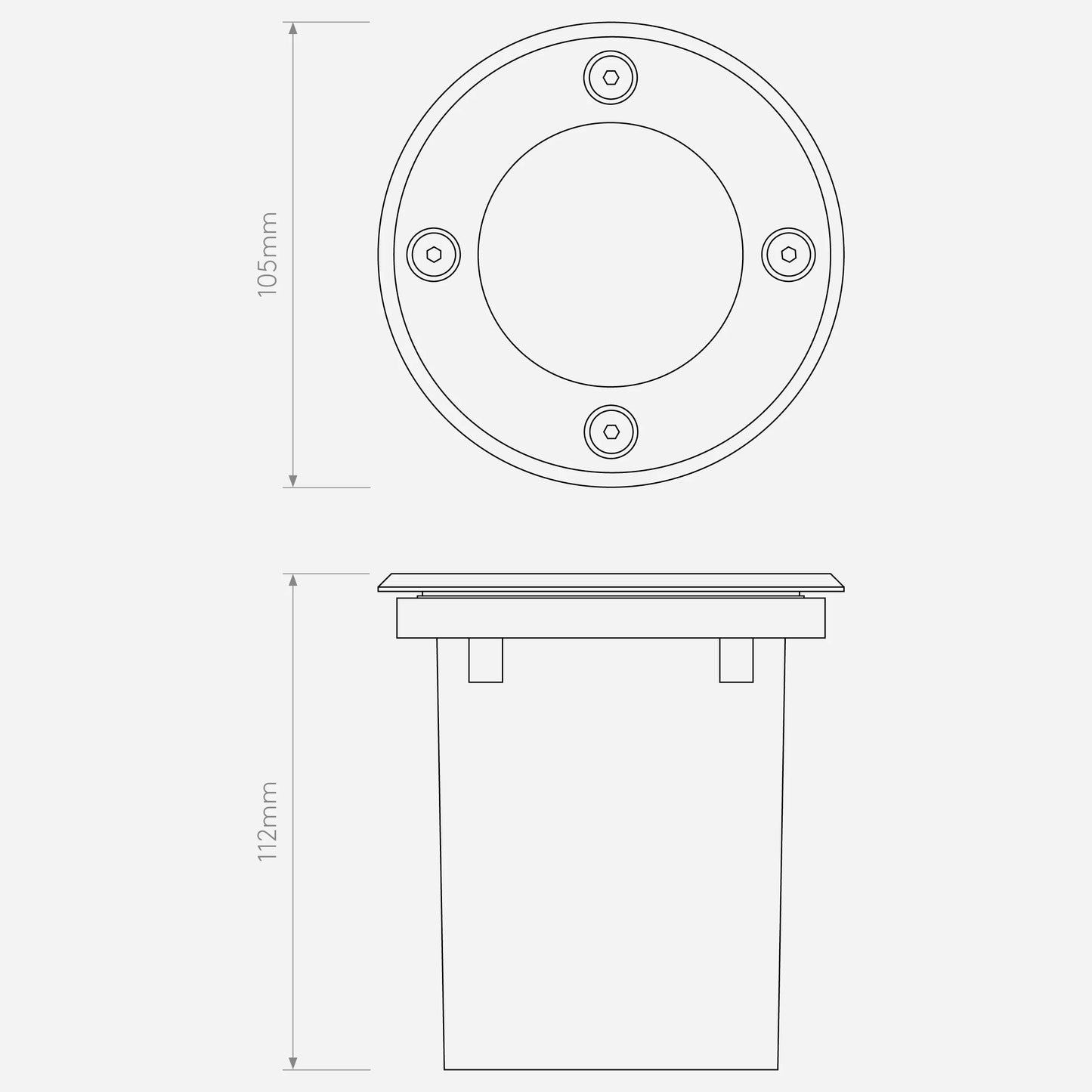 Gramos Round IP65 Encastrés de sol Outdoor