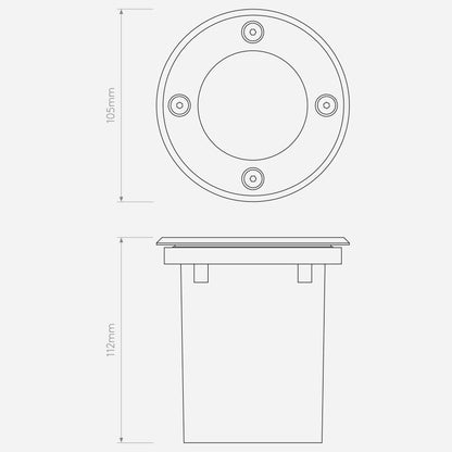 Gramos Round IP65 Encastrés de sol Outdoor