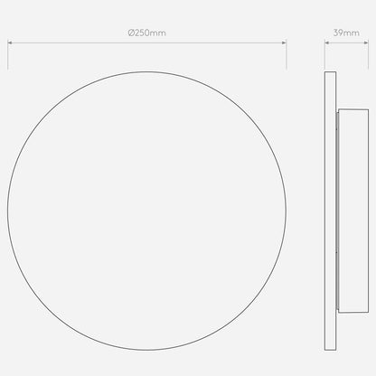 Eclipse Round 250 LED 3000K Plâtre IP20 Appliques