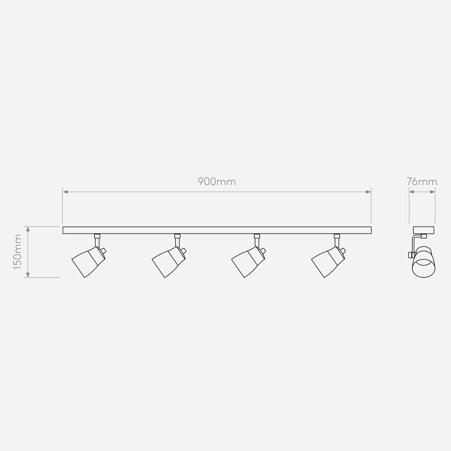 Juno Four Bar IP20 Spots