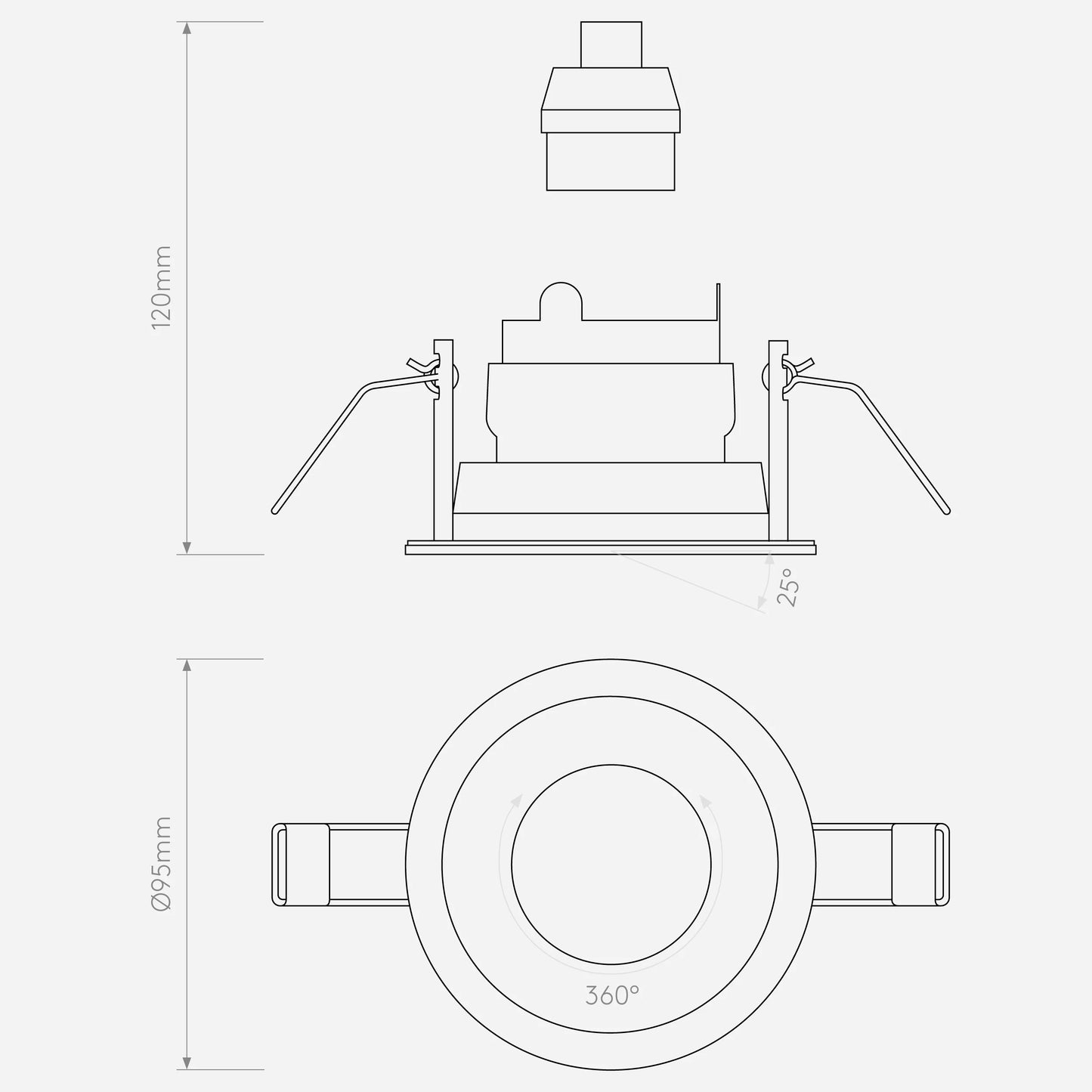 Pinhole Slimline Round Adjustable Fire-Rated Intérieur IP20 Spots