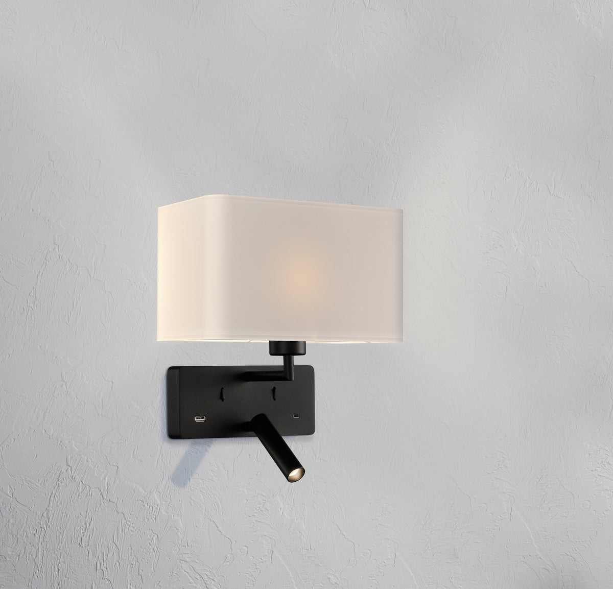 Romeo LED sans abat-jour / avec liseuse / port USB Appliques murales
