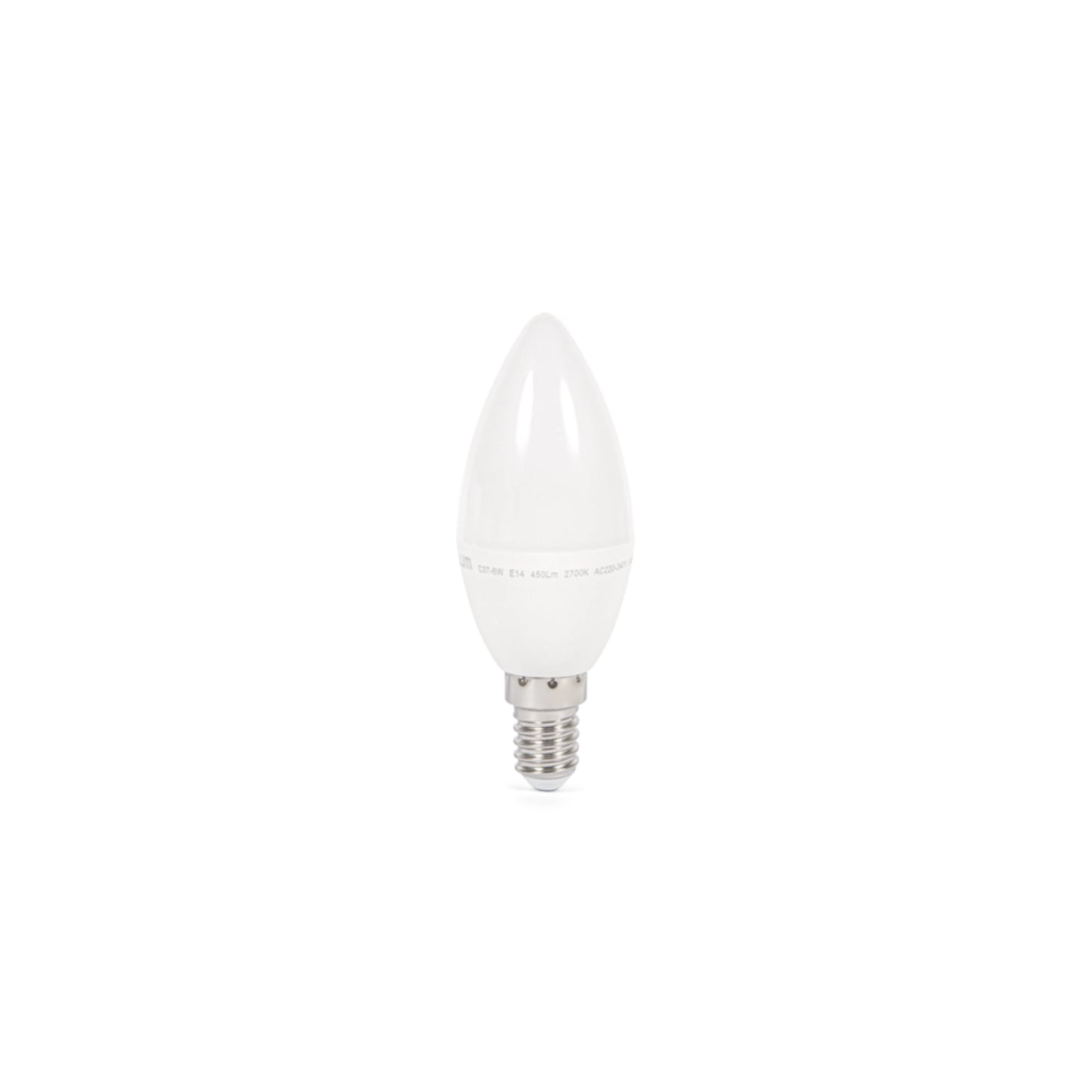 Ampoule E14 C35 LED sur fond blanc