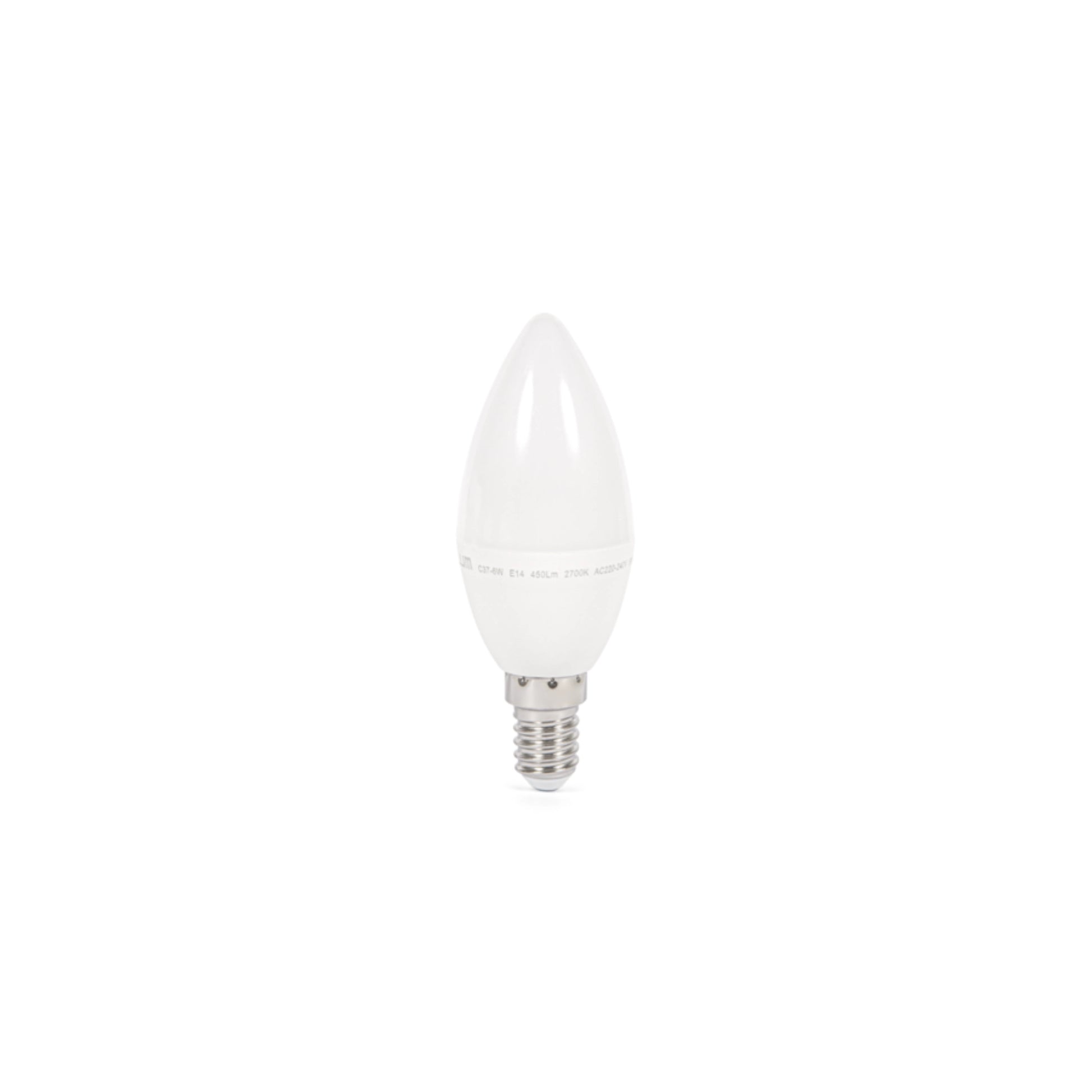 Ampoule E14 C35 LED sur fond blanc